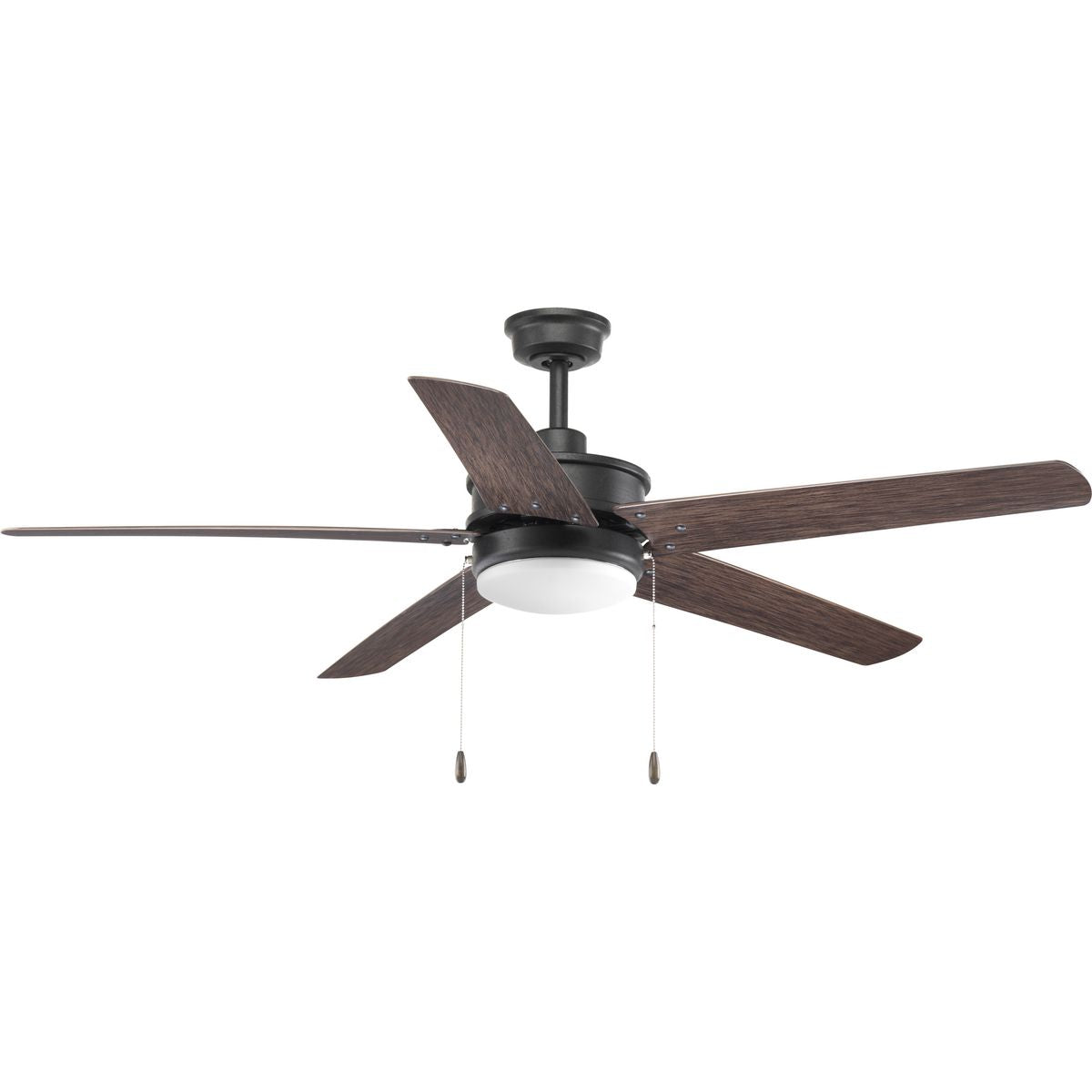 Progress Lighting Whirl 60-in Forged Black LED Indoor/Outdoor Ceiling Fan, 5-Blade