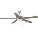 Progress Lighting Whirl 60-in Forged Black LED Indoor/Outdoor Ceiling Fan, 5-Blade