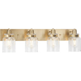 Progress Lighting Calhoun 4-Light Brushed Nickel Bathroom Vanity Light, 30.25 in