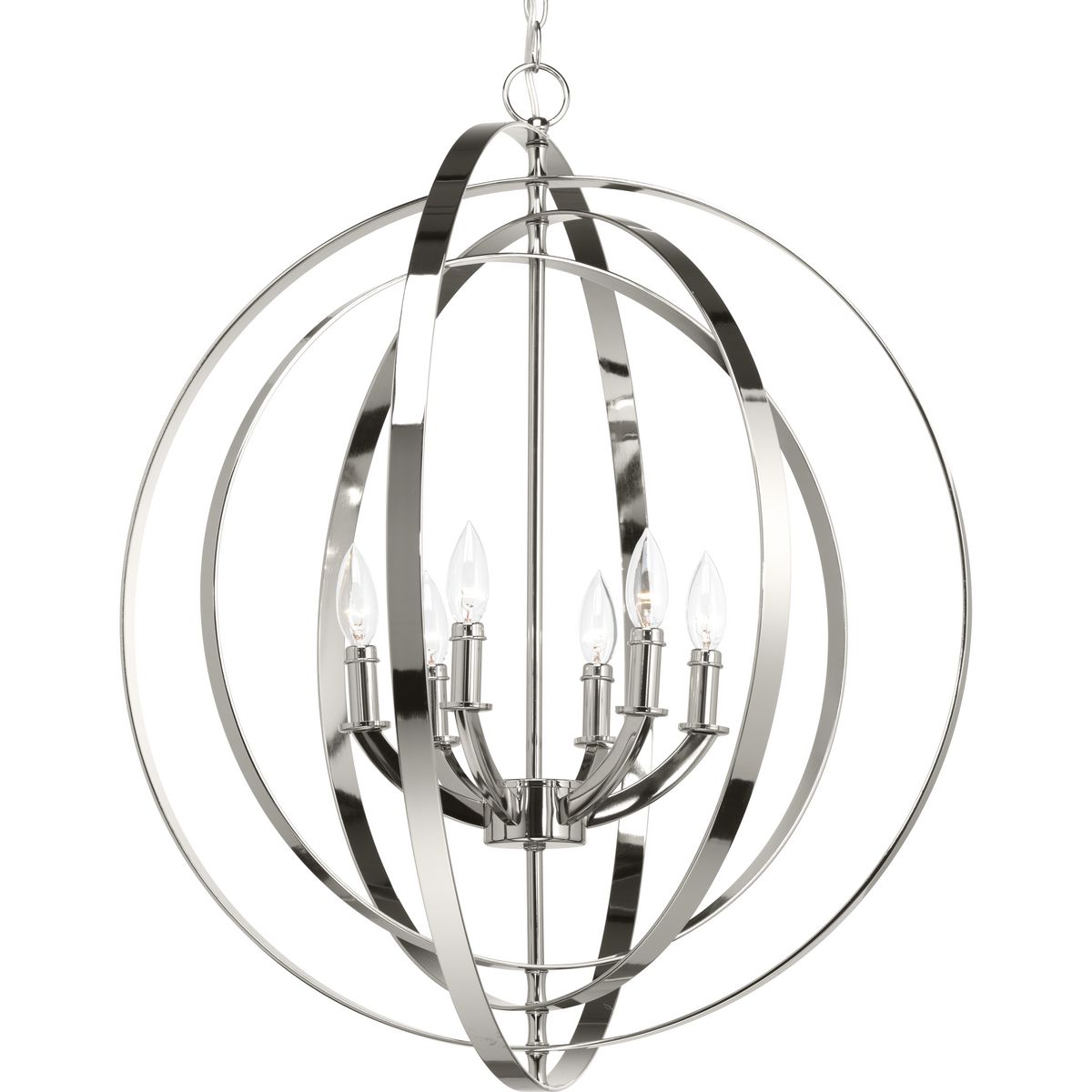 Progress Lighting Equinox 6-Light Antique Bronze Transitional Chandelier