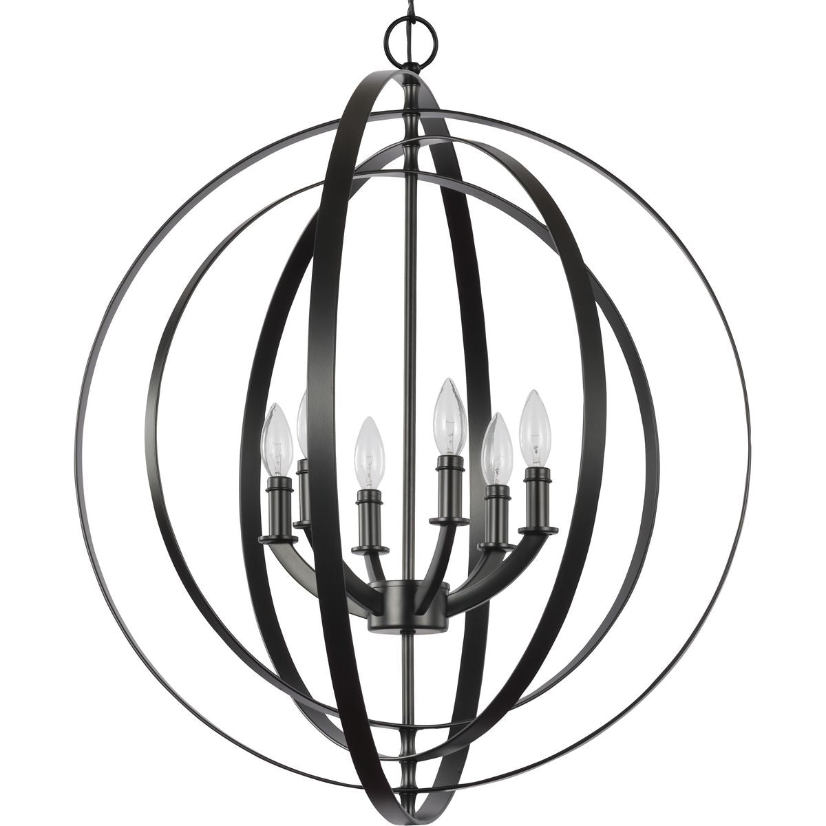 Progress Lighting Equinox 6-Light Antique Bronze Transitional Chandelier