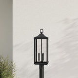 Progress Lighting Gibbes Street Black 3-Light Outdoor Post Lantern, 9.5" W x 26.875" H