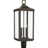 Progress Lighting Gibbes Street Black 3-Light Outdoor Post Lantern, 9.5" W x 26.875" H
