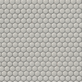 Penny Round Light Grey Gloss Porcelain Mosaic Wall and Floor Tile