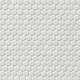 Penny Round Matte White Porcelain Mosaic Wall and Floor Tile
