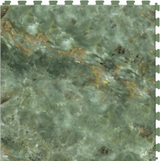 Perfection Floor Tile Sample – Gemstone Collection Verde Stone/Satin Water-Resistant Marble-Look Interlocking Vinyl Tile, 20 in x 20 in, 5 mm