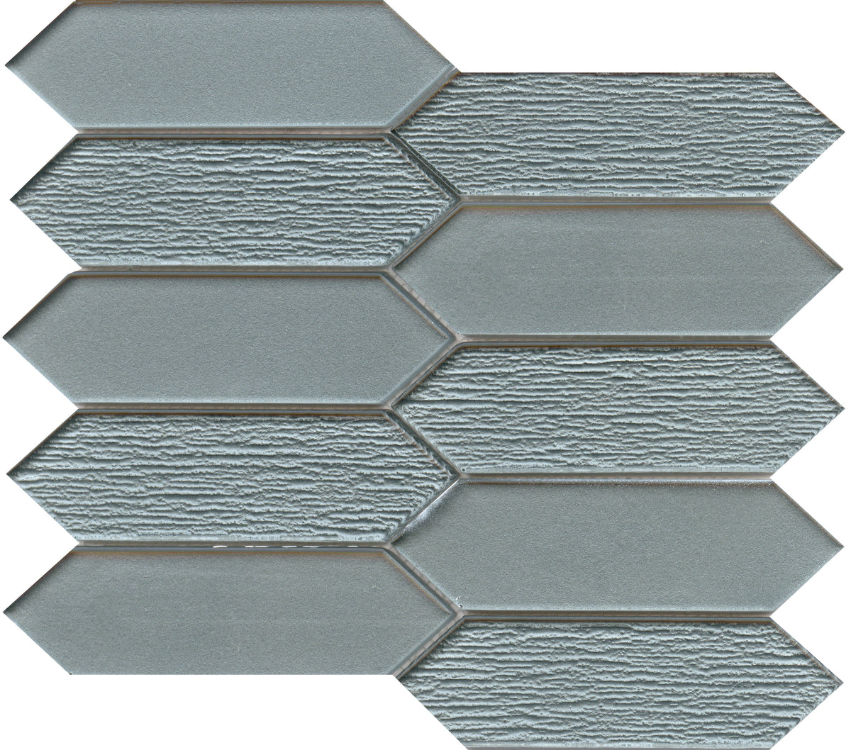 Emser Picket 11‑Pack Silver Glass Border Tile, 10 in. x 10 in.