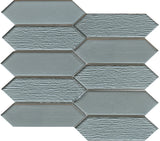 Emser Picket 11-Pack Blue Glass Border Tile, 10 in. x 10 in.