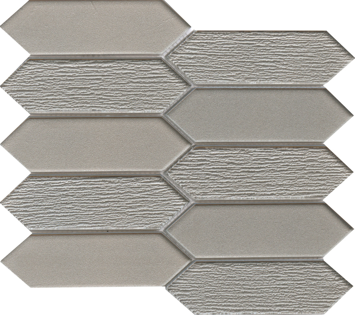Emser Picket White Glass Border Mosaic Tile, 11-Pack (10-in x 10-in Sheets)