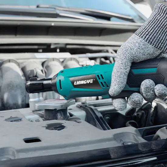 Power Tools Factory Liangye 3/8 Cordless Electric Ratchet Wrench with Rechargeable Battery