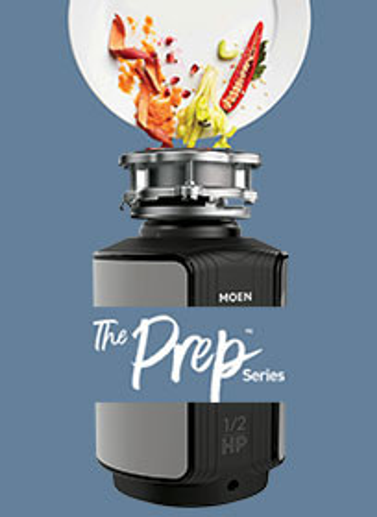 Moen GX50C The Prep Series 1/2-HP Continuous-Feed Garbage Disposal with SoundSHIELD Noise Insulation