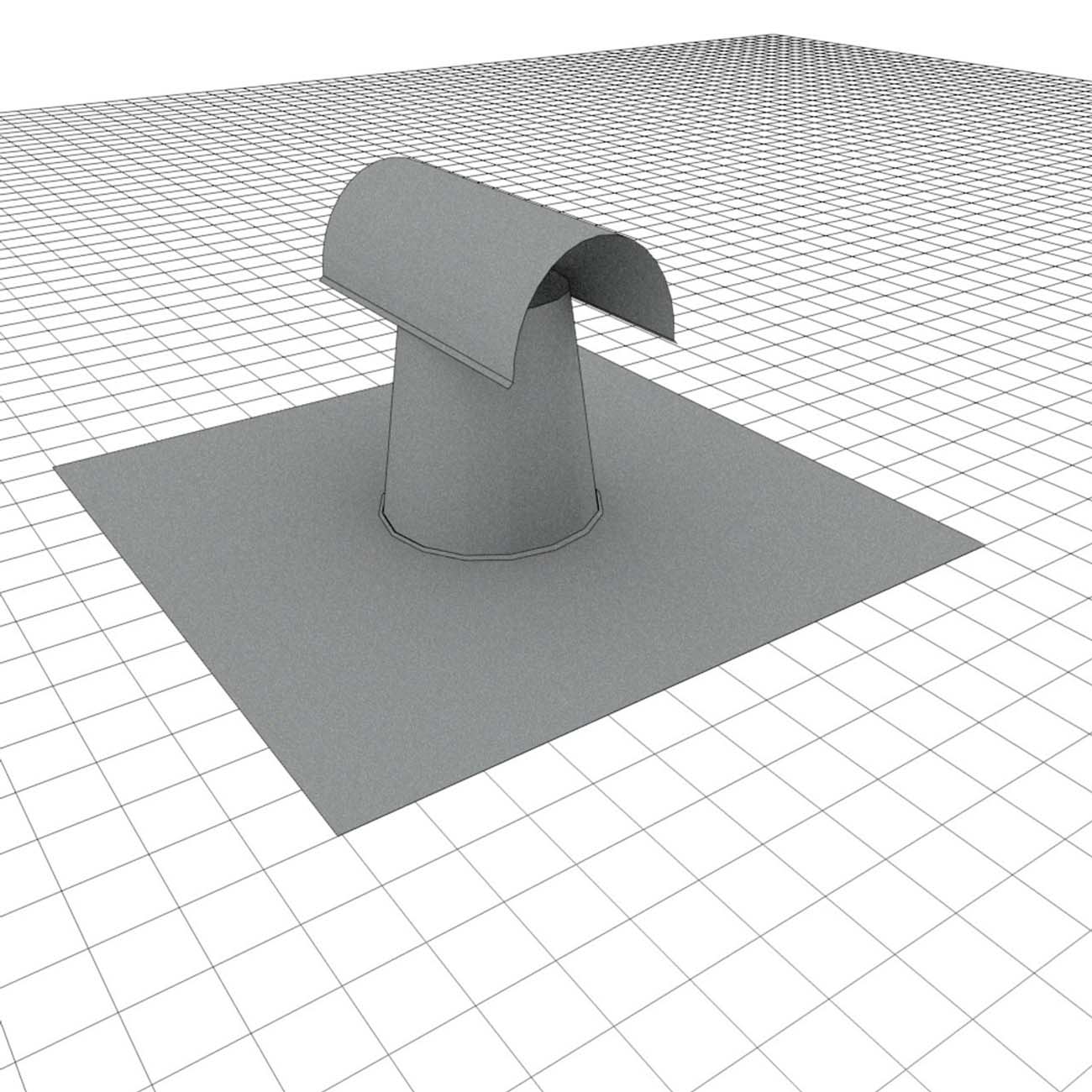 Able Galvanized T-Top Roof Jack 4" 26 GA