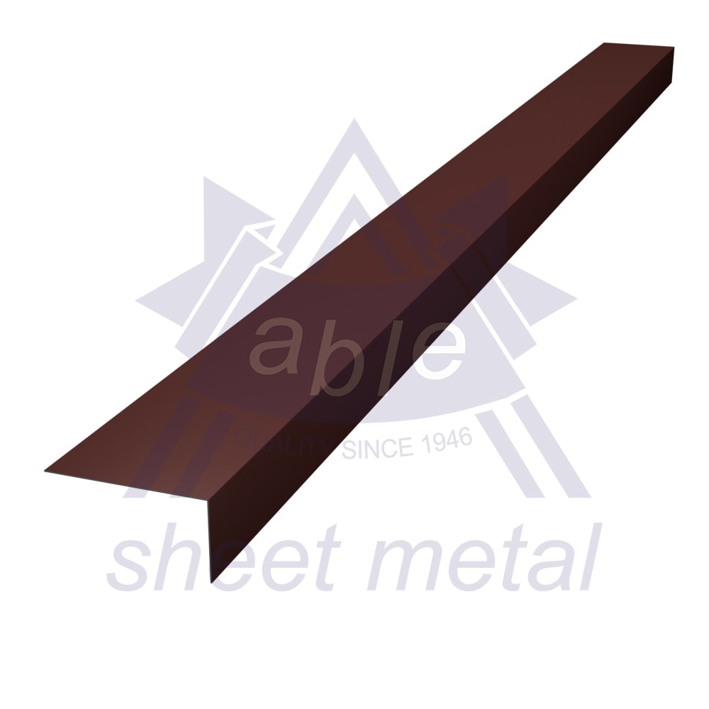 Able Galvanized Drip Edge with Kickout Brown 2" x 4" 28 GA 90 degree