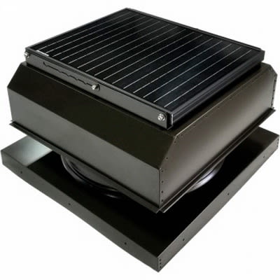 Attic Breeze Gen III CMA Solar Attic Fan Jet Black 45W