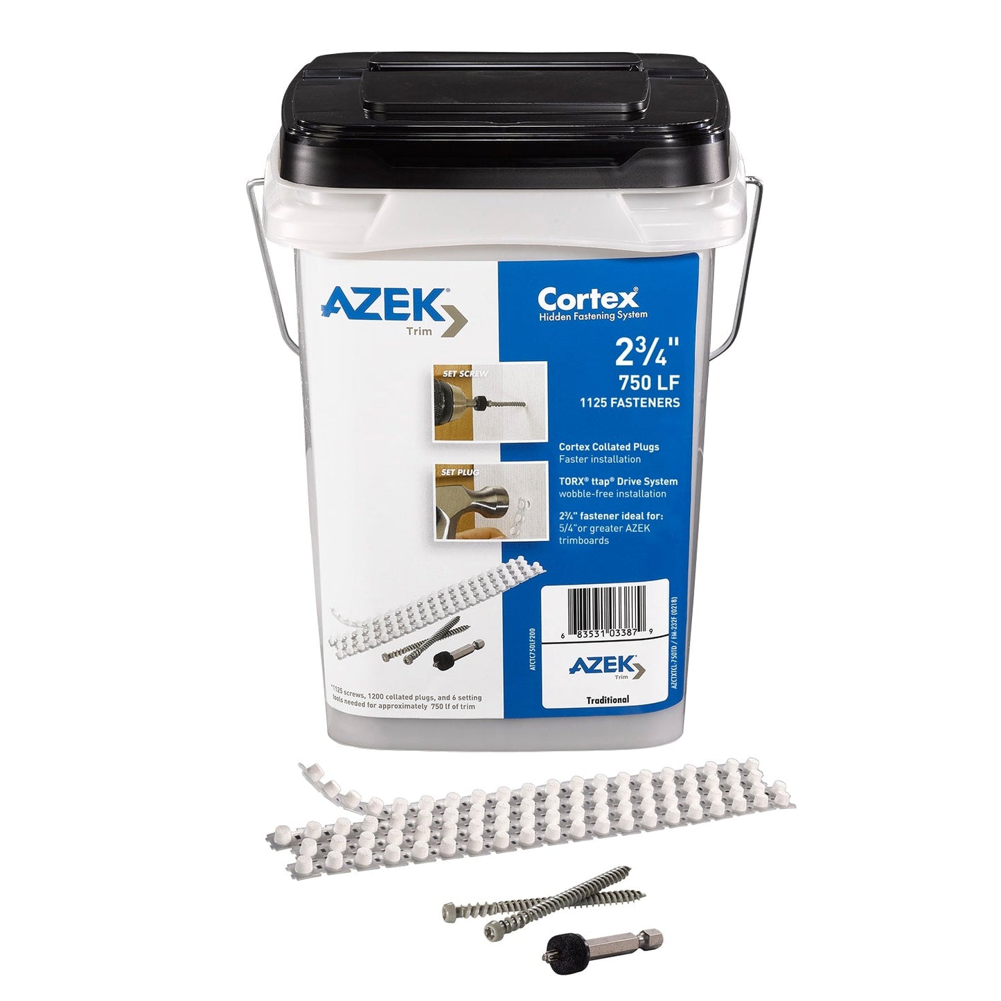 Cortex Fastening System For AZEK Traditional Smooth Trim 2-3/4" 750 LF