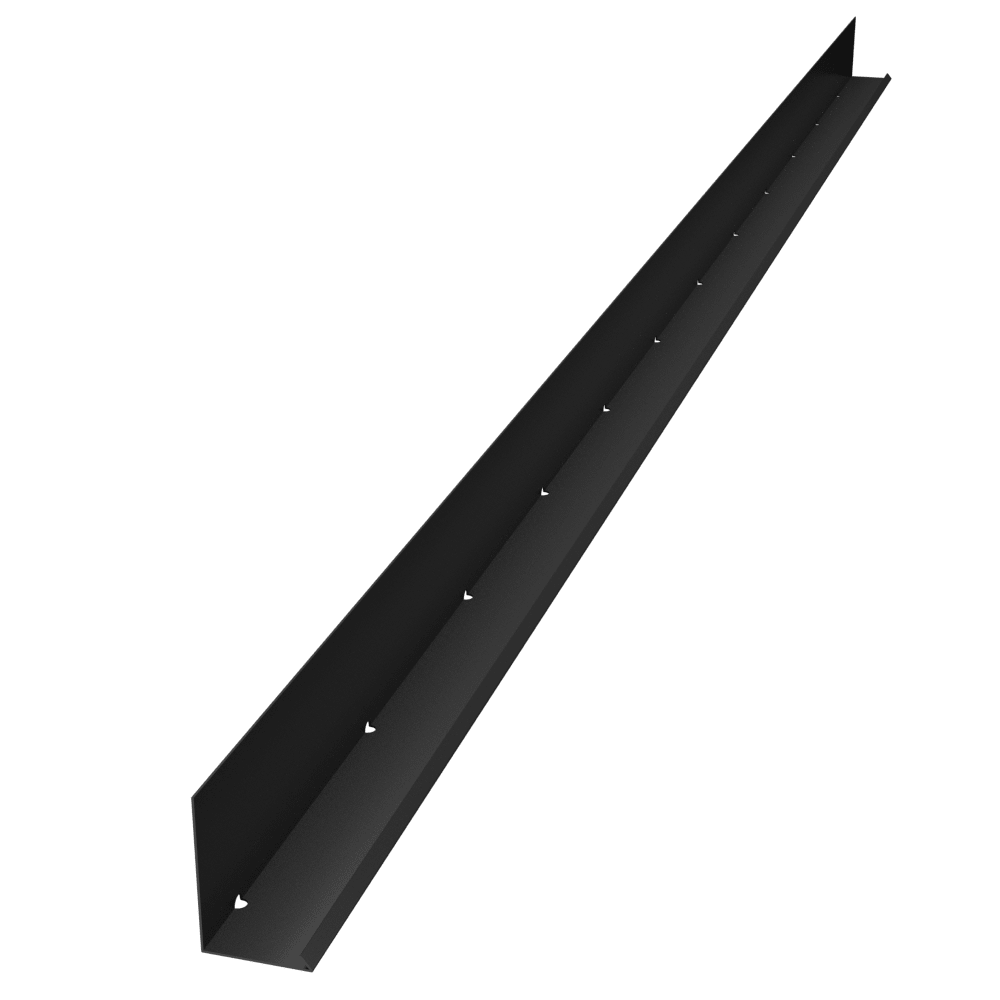 Able Steel L-Style Tile Eave Riser Brown 1-1/2" x 2-1/4" 28 GA