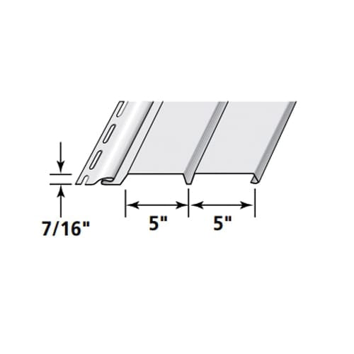 CertainTeed Value D5 Soffit 10" x 12' Solid Colonial White