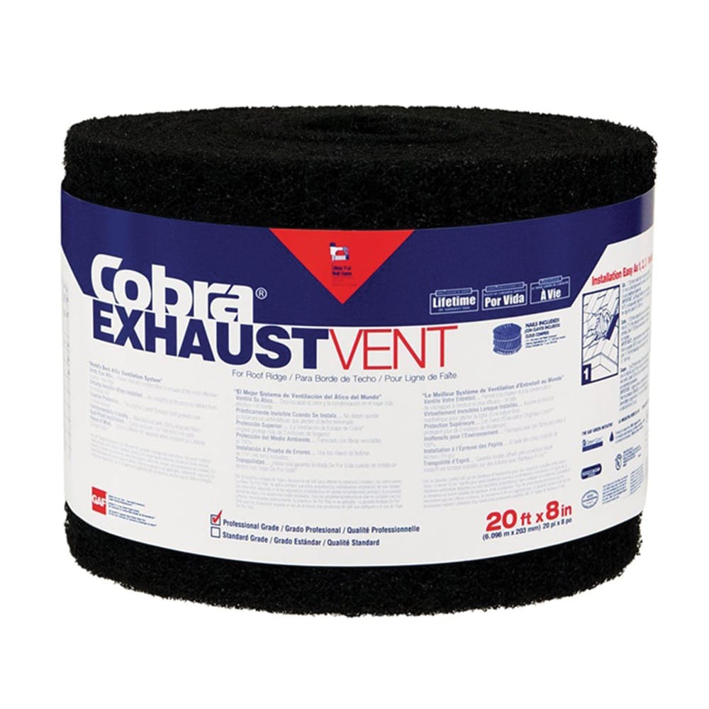 GAF Cobra Gunable Exhaust Vent 8" x 20'
