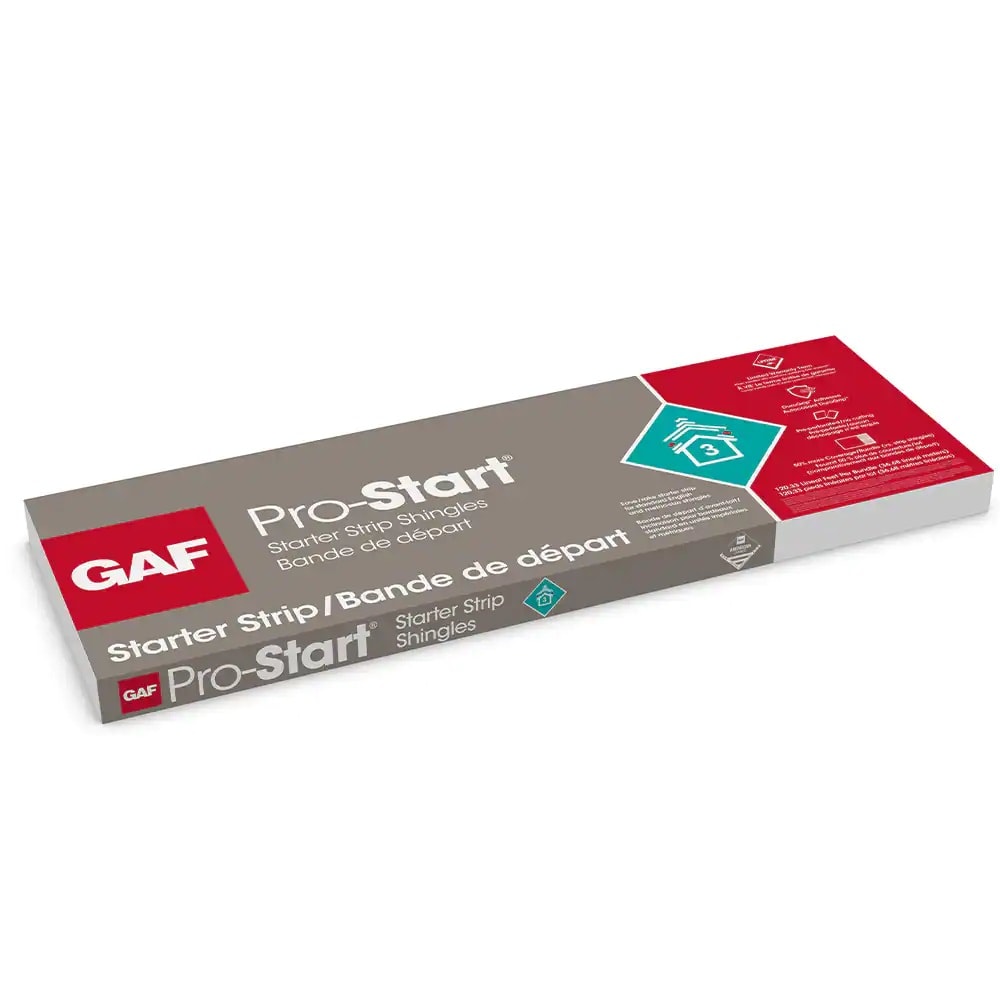 GAF Pro-Start Starter Black 13-1/4" x 38" Full Sheet, 6-1/2" x 38" Half Sheet