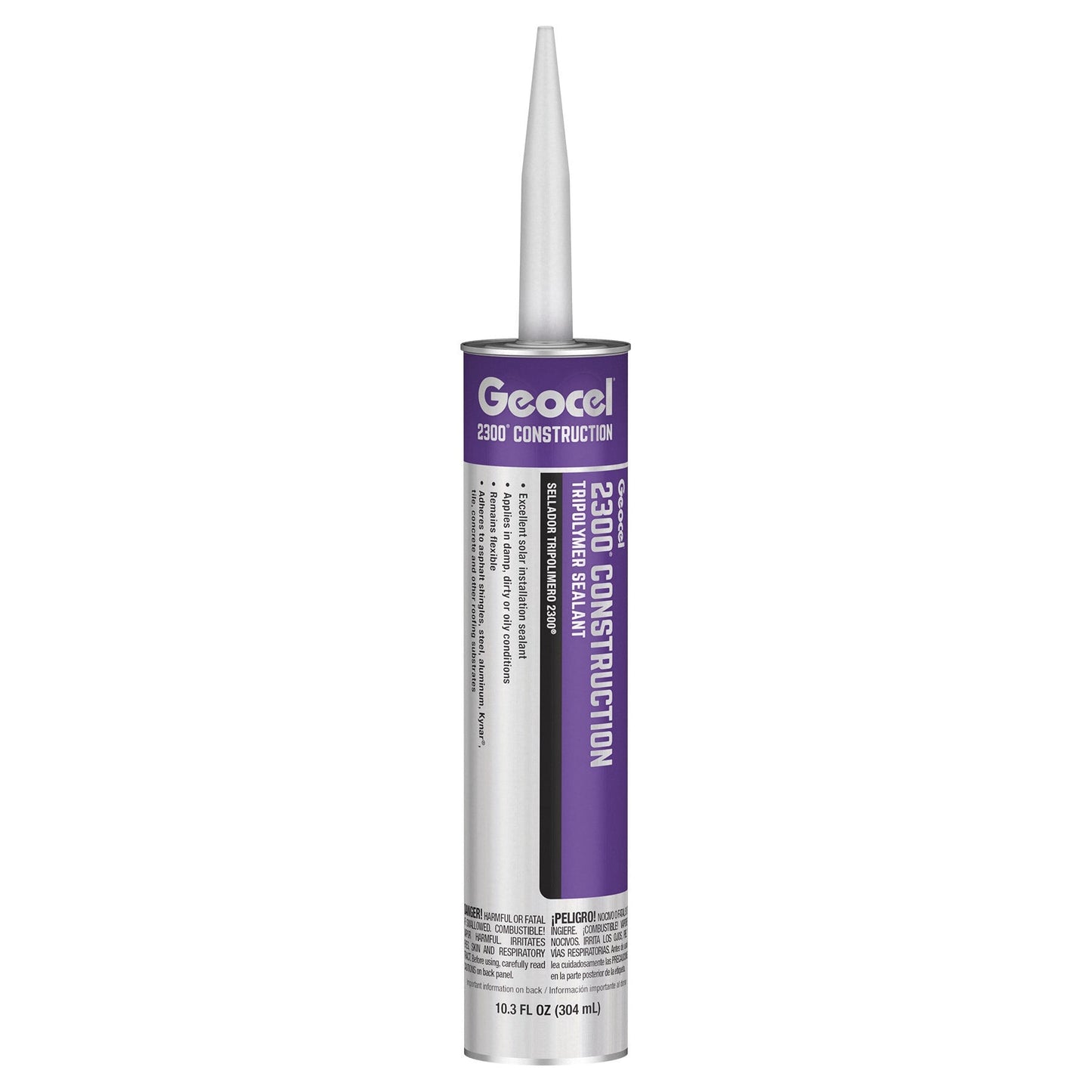 Geocel 2300 Construction Tripolymer Sealant Crystal Clear 10.3 oz Plastic