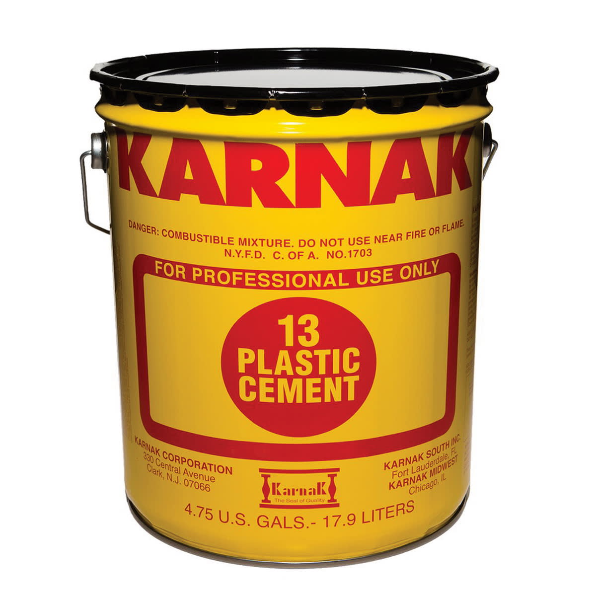 Karnak 13 Plastic Cement Black 5 gal