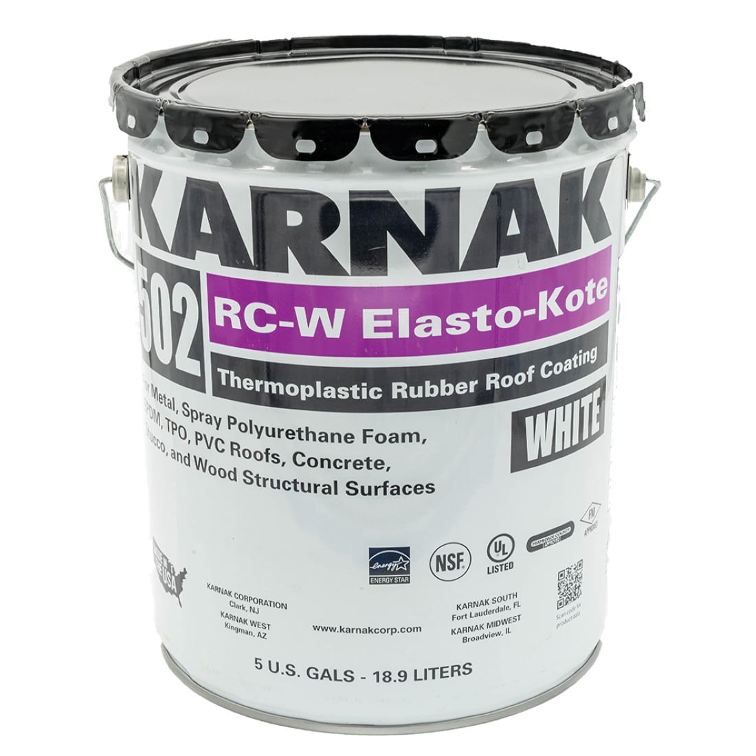 Karnak 502 RC-W Elasto-Kote Finish Coat White 5 gal