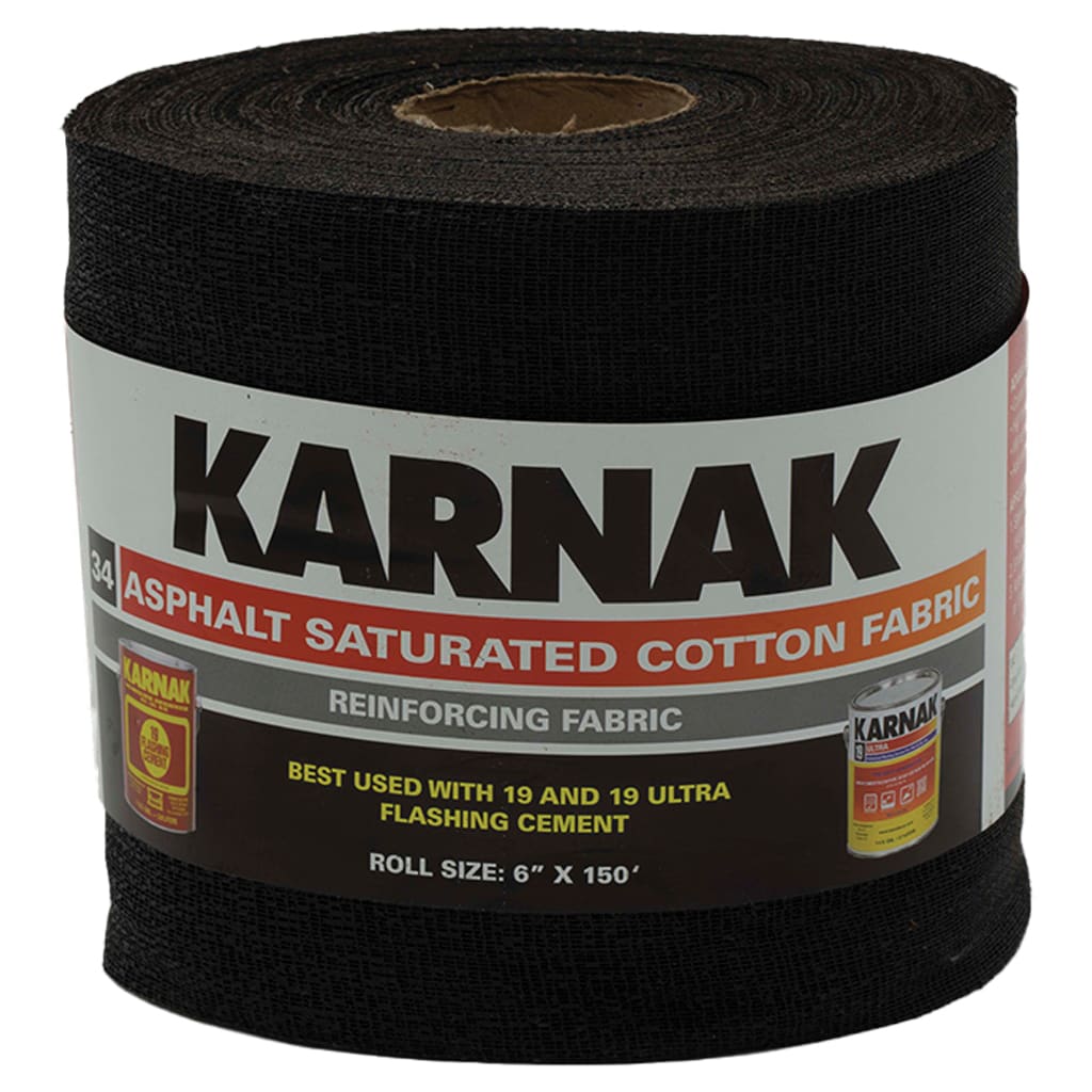 Karnak 34 Utility Grade Asphalt Fabric Black 4" x 150'
