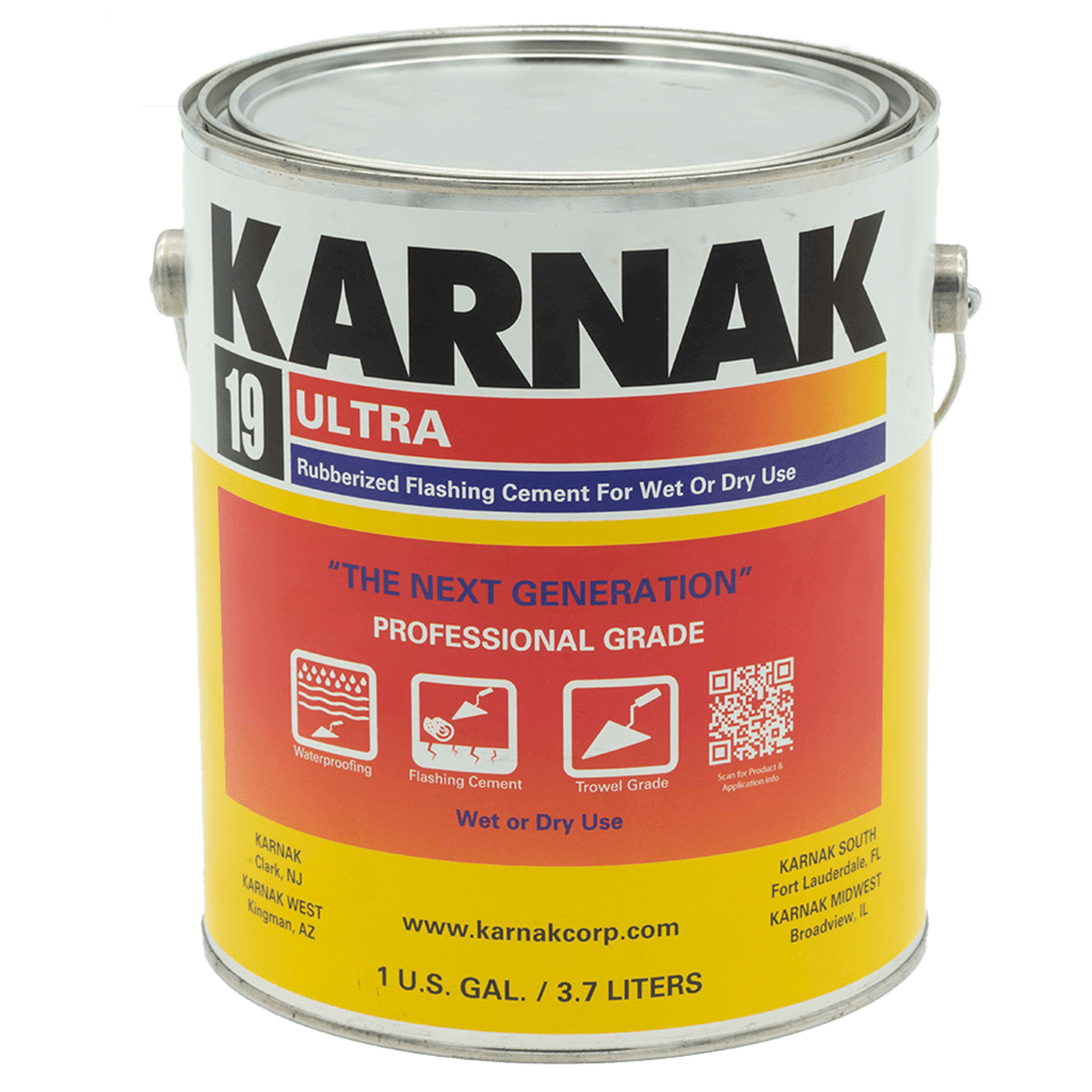 Karnak 19 Ultra Rubberized Flashing Cement Wet/Dry (Emergency Repair) 1 gal