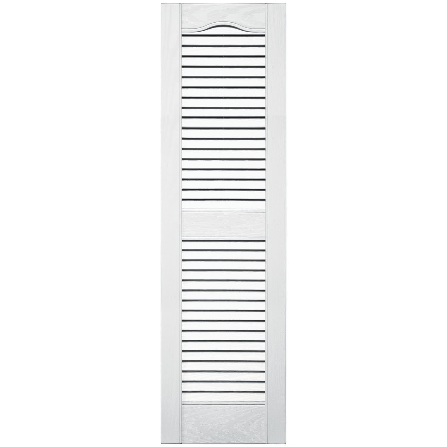 TopShield Standard Open Louver Shutters 001 White 12" x 48"