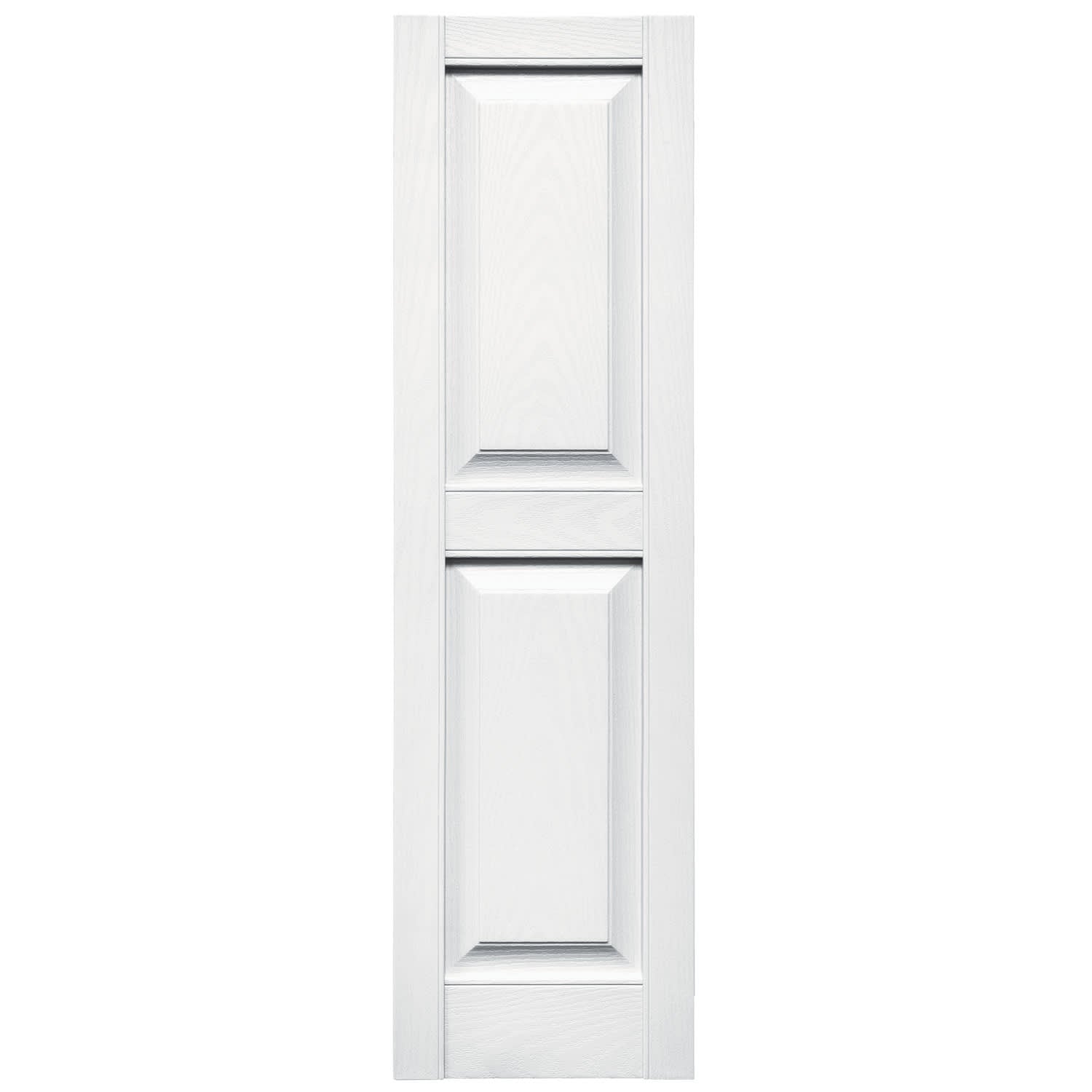 Mid-America Standard Raised Panel Shutter with Shutter-Loks & Screws 001 White 12" x 47"
