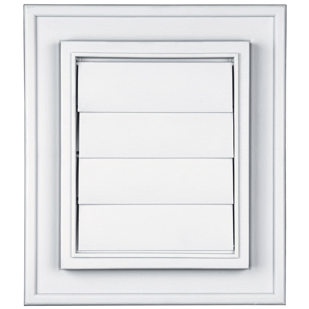 Mid-America Square Louvered Master Exhaust Vent 001 White