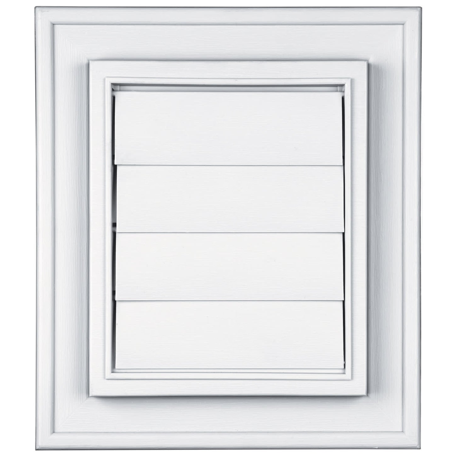 Mid-America Square Louvered Master Exhaust Vent 001 White