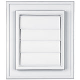 Mid-America Square Louvered Master Exhaust Vent 001 White