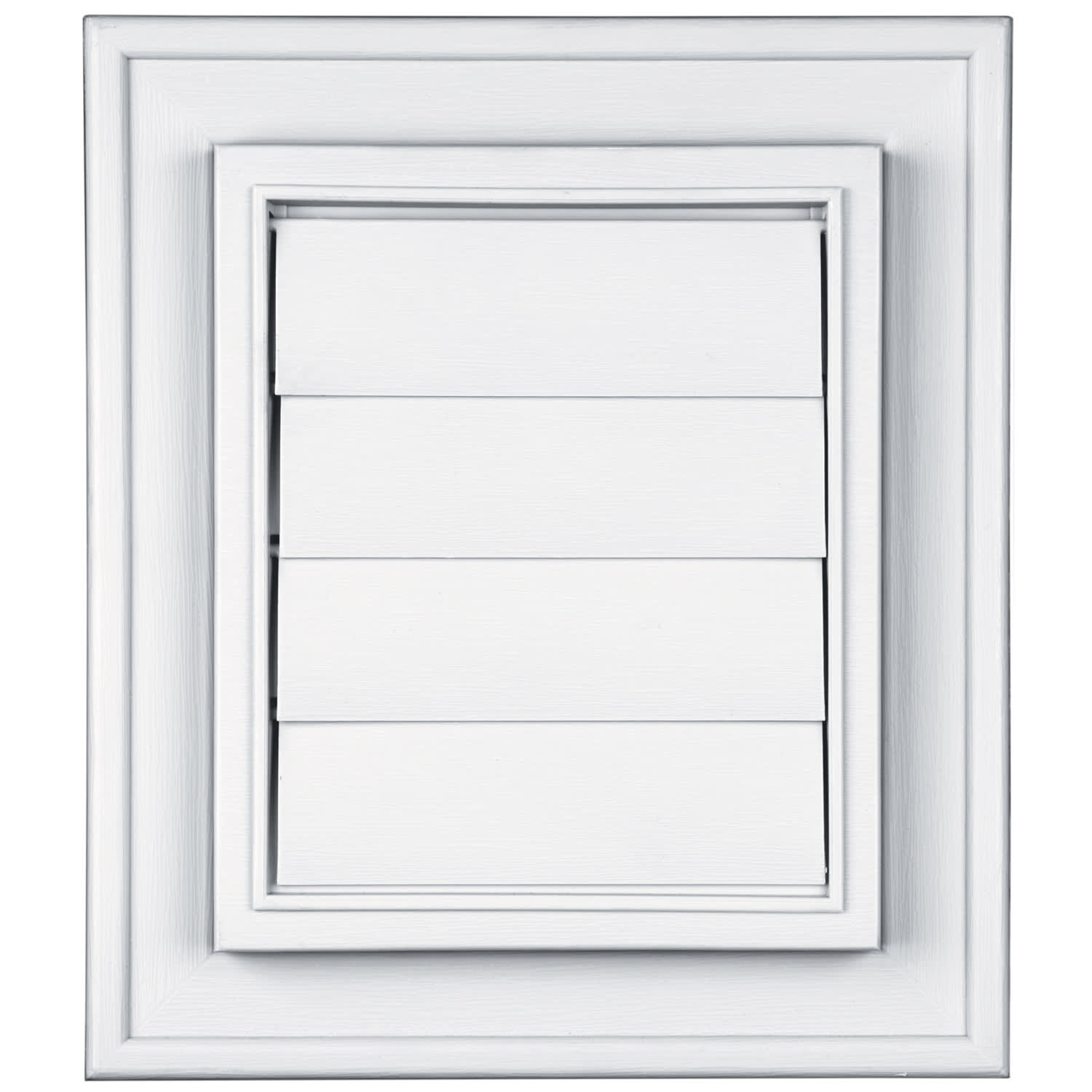 Mid-America Square Louvered Master Exhaust Vent 001 White