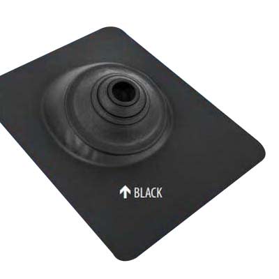 Neverleak All-In-One Neva-Calk Multi-Fit Aluminum Base Roof Flashing Black 1-1/2" to 4"