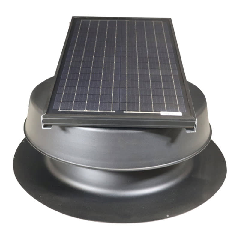 Natural Light Low Profile Solar Attic Fan Black 35W
