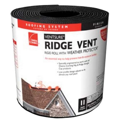 Owens Corning VentSure Rigid Roll Ridge Vent with Weather PROtector 11-1/4" x 20'