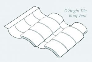 O'Hagin Fire & Ice Medium Profile Tile Vent 1/4" Mesh 4" Flange