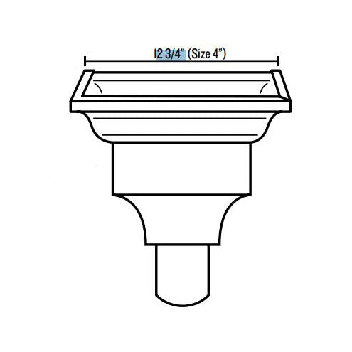 Berger Conductor Head with Oval Outlet 4" #14 16 oz