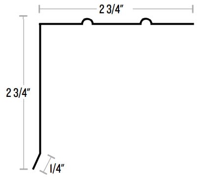 Berger Aluminum C55 Drip Edge White 2-3/4" x 2-3/4" .016