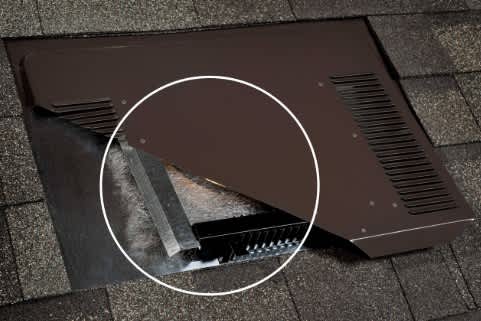 O'Hagin Fire&Ice Low Profile Tapered Composition Shingle Vent Gray 1/8" Mesh 4" Flange