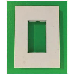 PPG Rustic Receptacle Block Arctic White 1" x 5-1/2" x 7-1/2"