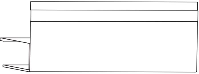 TopShield Aluminum F-Channel 30 White 1/2" x 12' .019