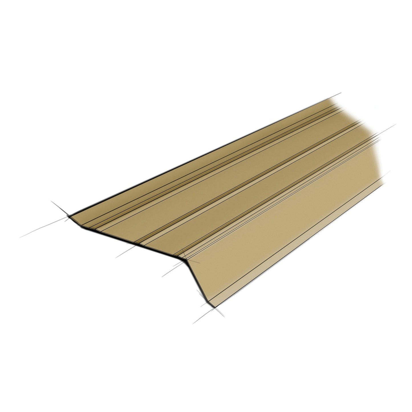 Quality Edge Aluminum Gutter Apron 280 White 2" .019