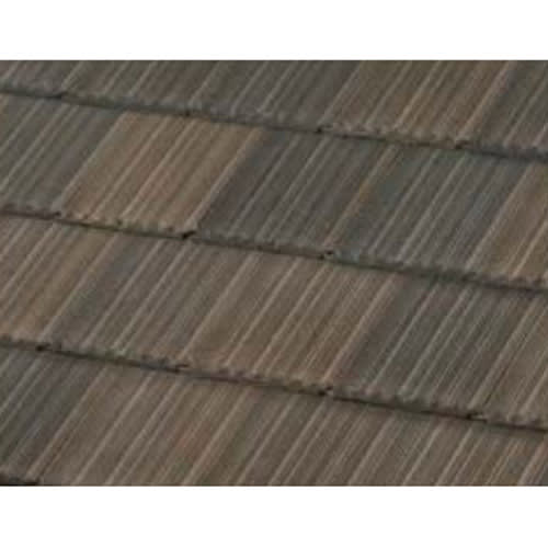 Boral Saxony Standard Striated Concrete 3-Sided Ridge Charcoal Brown Blend