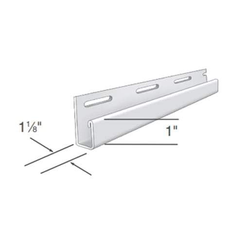Exterior Portfolio Vinyl Flexible J-Channel 01 Aspen White 1-1/8"