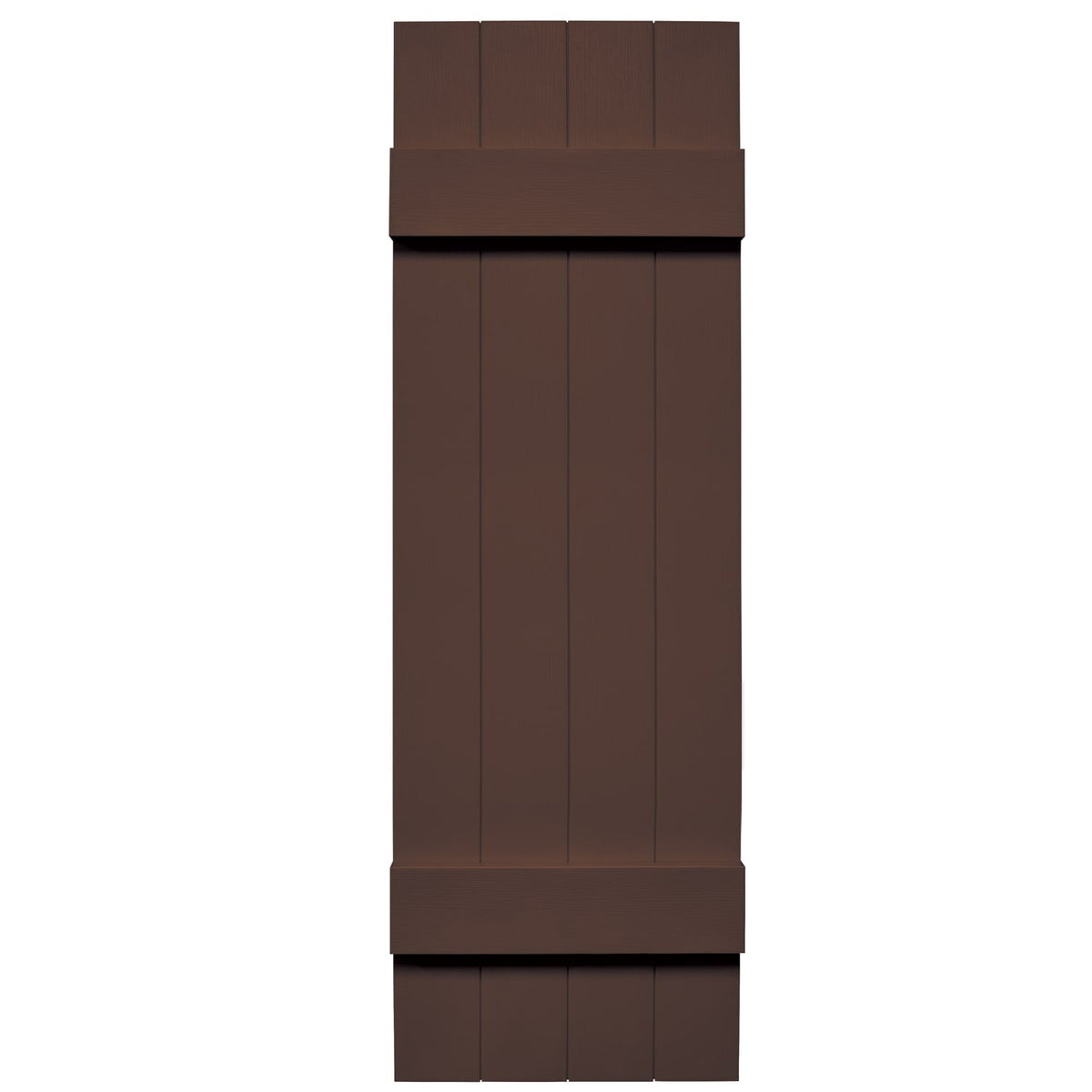 TopShield Joined Board & Batten Shutters 009 Federal Brown 14" x 59", 4 Board