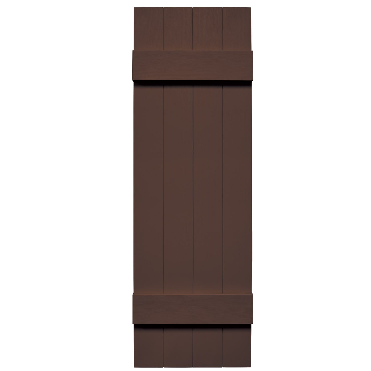 TopShield Joined Board & Batten Shutters 009 Federal Brown 14" x 59", 4 Board