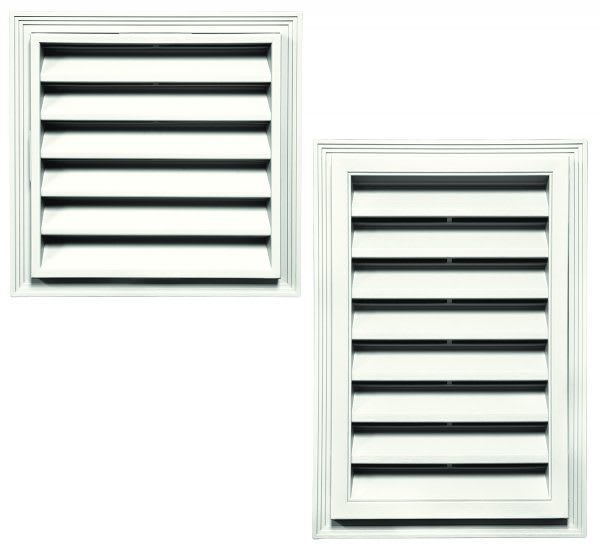 TopShield Classic Rectangle Gable Vent 123 White 12" x 18"