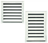 TopShield Vinyl Square Gable Vent 001 White